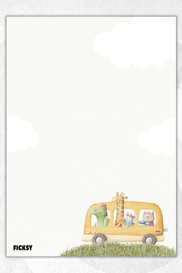 دفتر ملاحظات A5 للحيوانات بدون خطوط - 50 ورقة - دفتر ملاحظات - مذكرة - ورق ملاحظات - 1