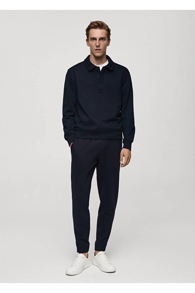 İpli pamuklu jogger - 2