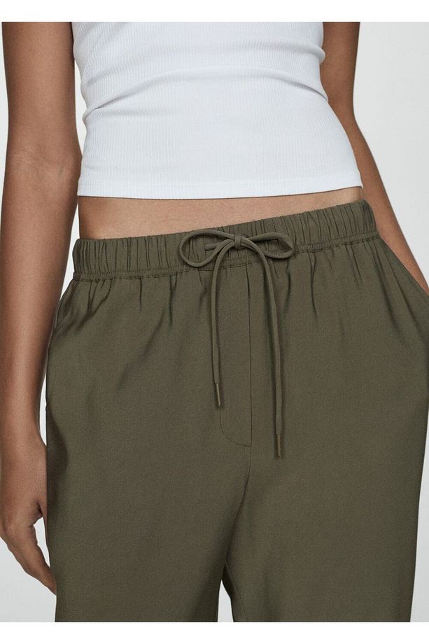 Bağcıklı jogger pantolon - 5