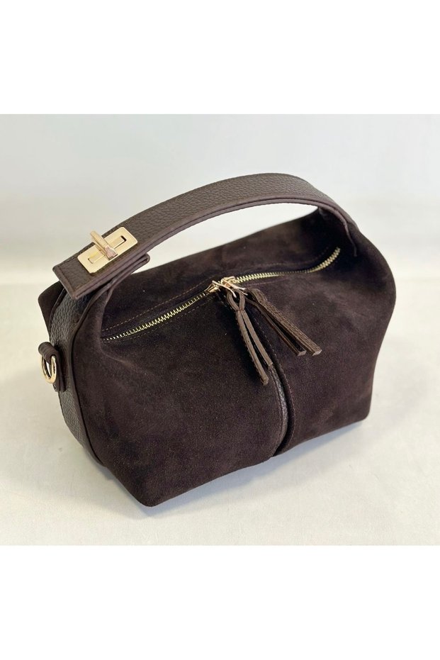 Women's Suede Genuine Leather Shoulder Bag New Season Small Size