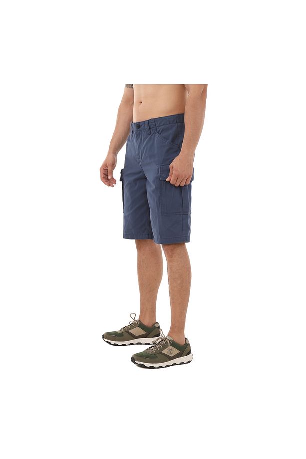 B0A5U1B2881-R Timberland Twill Cargo Short Erkek Şort Ve Kapri Mavi - 3