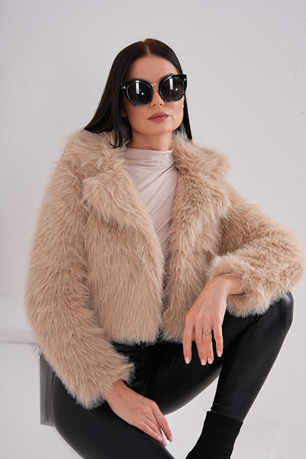 Yakalı Crop Boy Ceket - 7