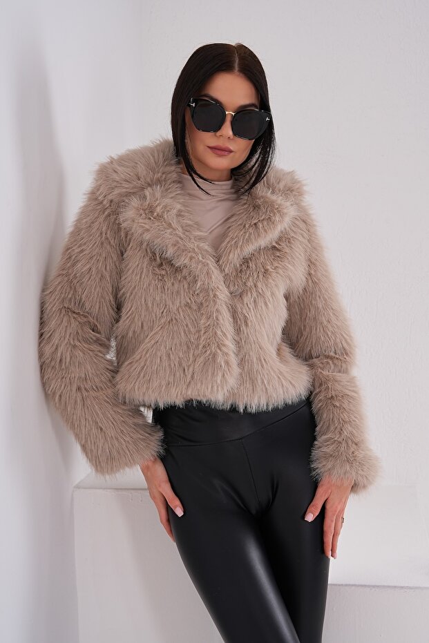 Yakalı Crop Boy Ceket - 7