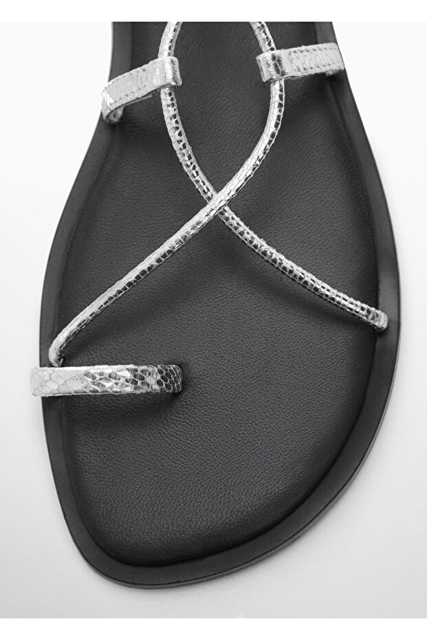Δερμάτινα πέδιλα με λουράκι - 6