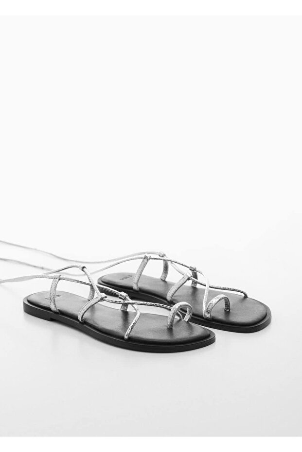 Δερμάτινα πέδιλα με λουράκι - 1