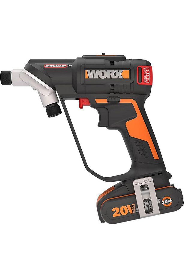 WX177 20Volt/2.0Ah Li-ion Döner Kafa ve Çift Mandrenli Profesyonel Kömürsüz Şarjlı Matkap + 6 P - 2