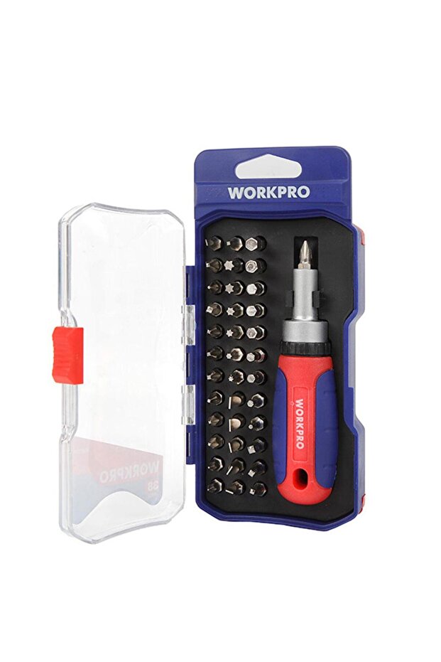 WP200517 38 Parça Profesyonel CR-V Cırcırlı Bits Tornavida Seti - 1
