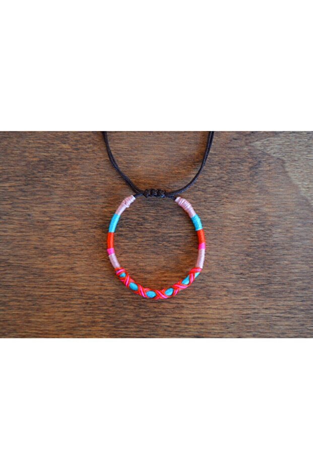 Çok Renkli Örgü Halhal - 1