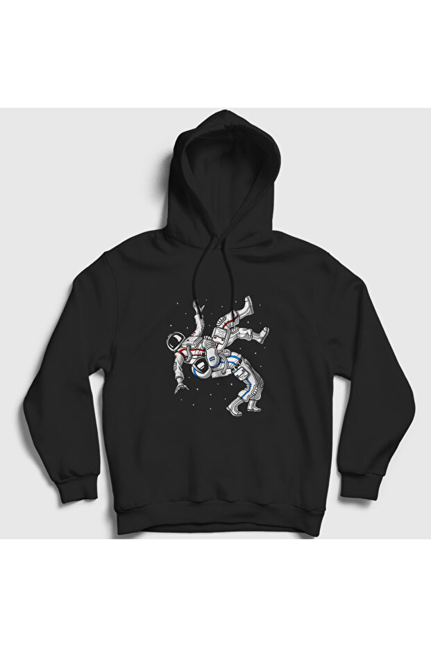 Unisex Black Astronaut Ufc Mma Gift Wrestler Wrestling Hooded Sweatshirt 495841Tt