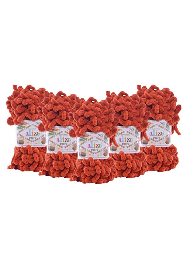 Puffy El Örgü İpliği 5'li Paket 36 Taba - 1