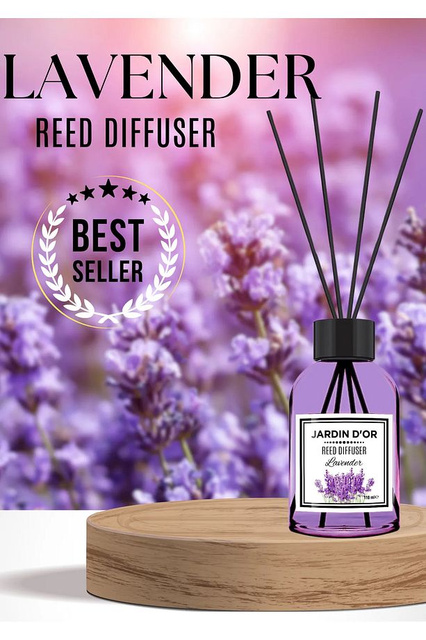 110 ml Jardin D'or 4'lü Çubuklu Oda Kokusu  Leylak Sandal Ağaci Deni?z Yosunu Okyanus Reed Dıffuser - 3