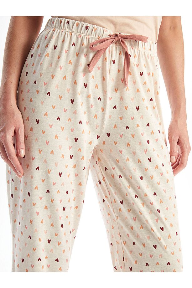 Lcwk Beli Lastikli Desenli Kadın Pijama Alt - 3