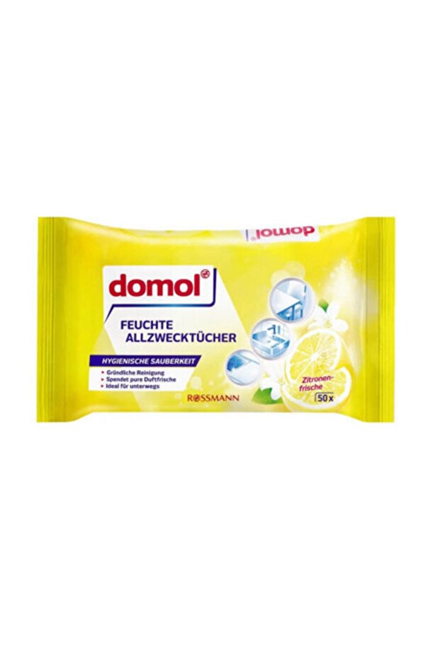 Islak Temizlik Bezi Çok Amaçlı, Limon Kokulu 50 Adet - 2