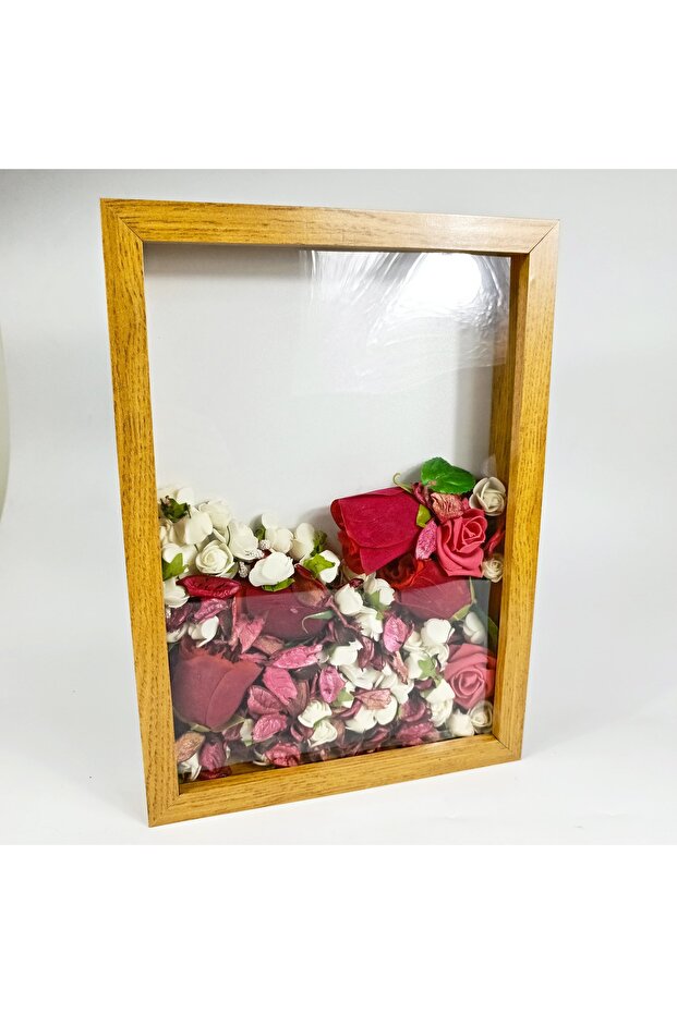 إطار صندوق الورد مقاس 25x35x2 سم، إطار صندوق الزهور، إطار زهرة الطلب، مقاس 35x25