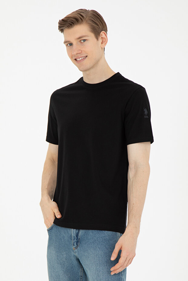 Men's Black Basic T-Shirt 50284618-Vr046
