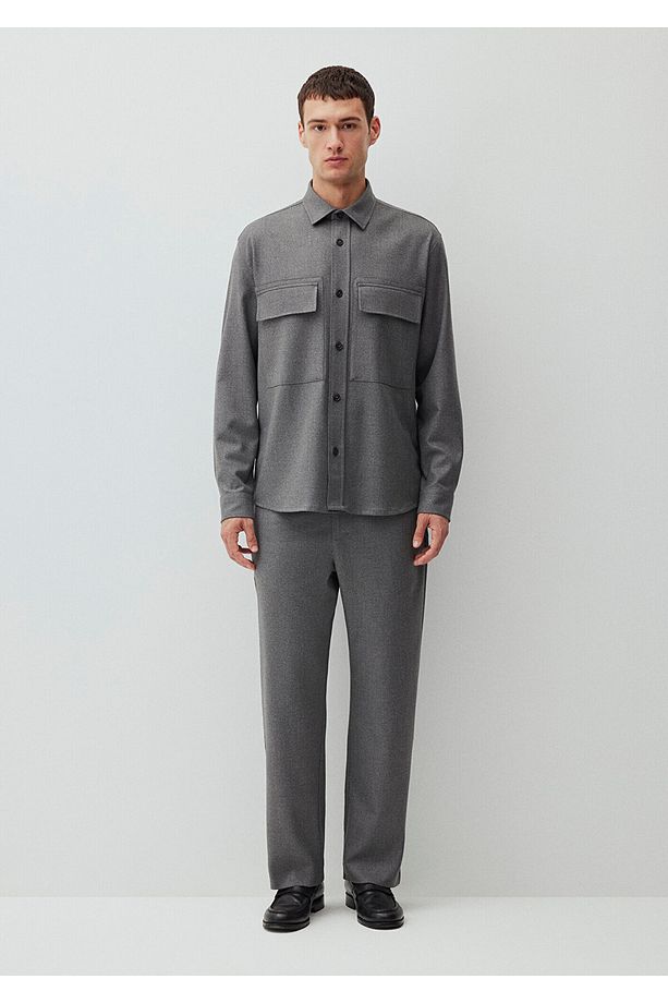 Gri Gömlek Regular Fit / Normal Kesim 0211279-80024 - 2