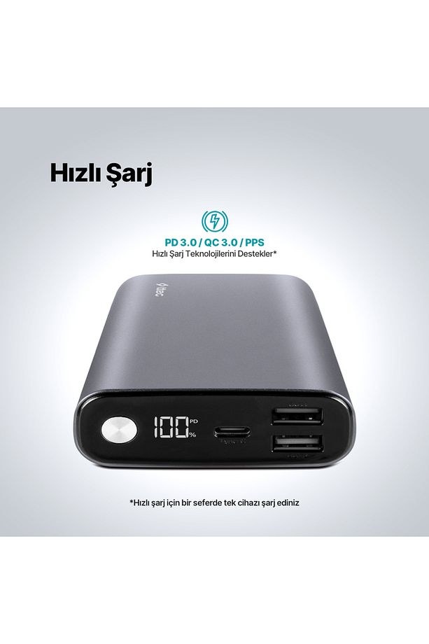ReCharger Pro LCD 15.000mAh  PD 65W  Taşınabilir Hızlı Şarj Aleti/Powerbank 2BB216 - 4