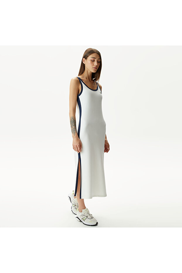 Kadın Straight Fit Beyaz Elbise - 4