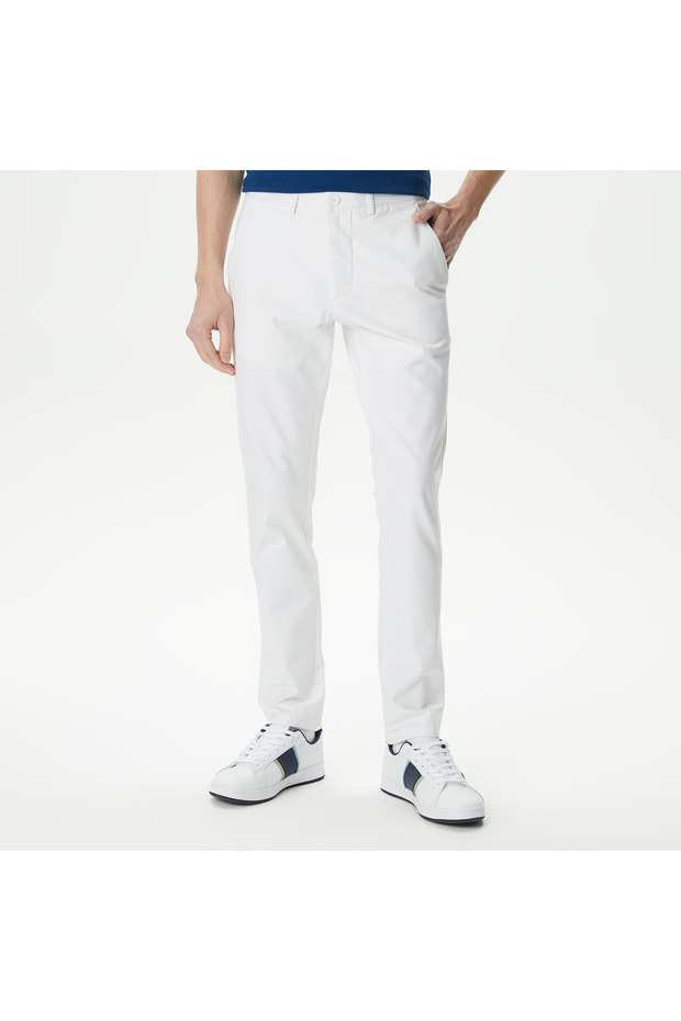 Erkek Slim Fit Beyaz Pantolon - 4
