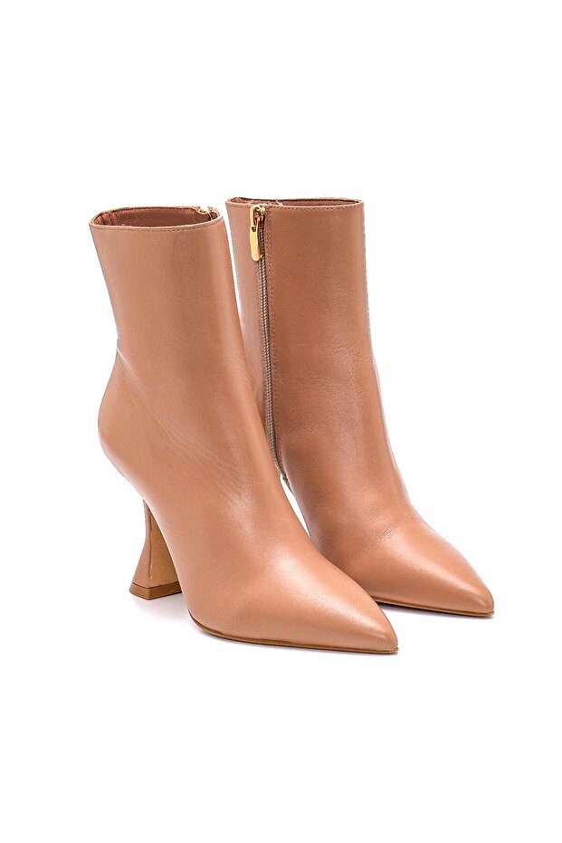 Varvara Frappe Deri Kadın Topuklu Bot - 2