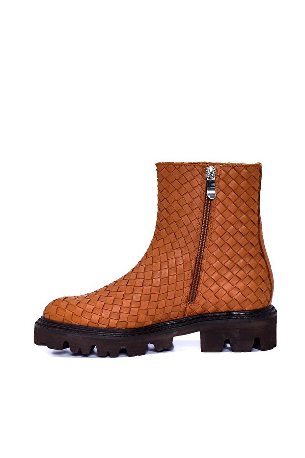 FENY TABA DERİ Kadın DÜZ BOT - 3