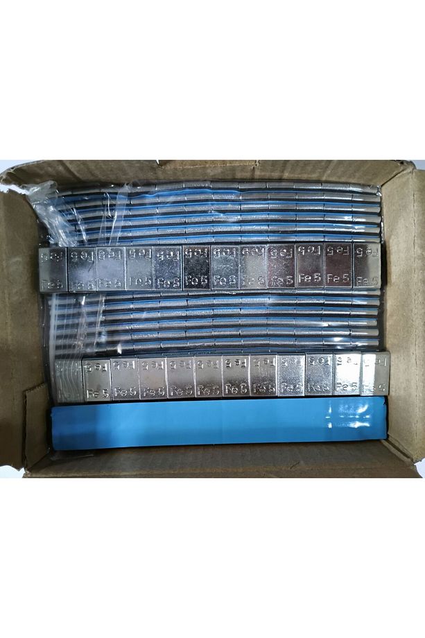 Yapıştırma Balans Kurşunu, Galvaniz Sac Üzeri Mavi Bantlı, Paketinde 100 Adet, Net 6kg - 3