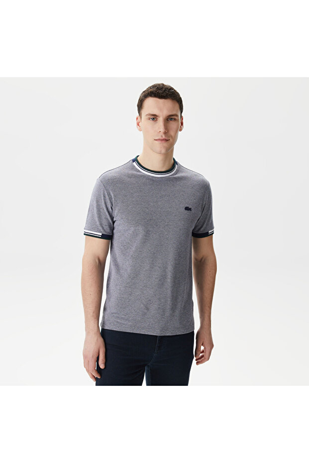 Erkek Regular Fit Bisiklet Yaka Lacivert T-Shirt - 1