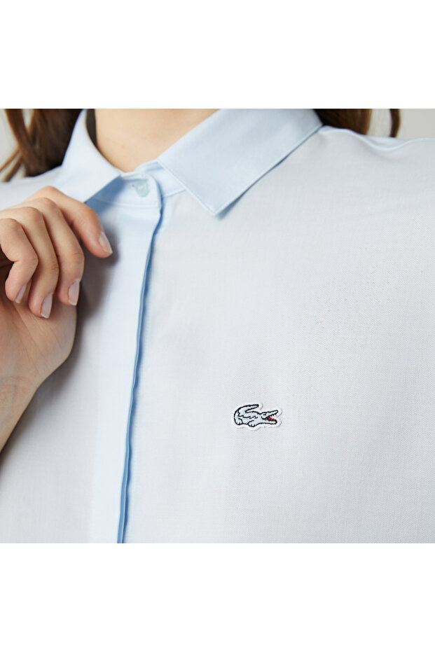 Kadın Relaxed Fit Mavi Gömlek - 5