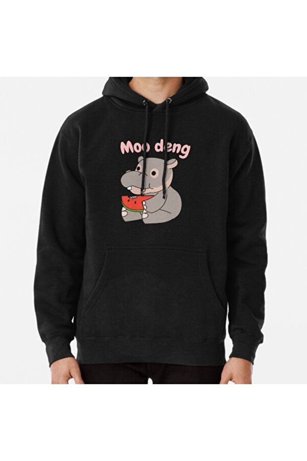 Unisex Moo Deng Baby Hippopotame Printed Sweatshirt