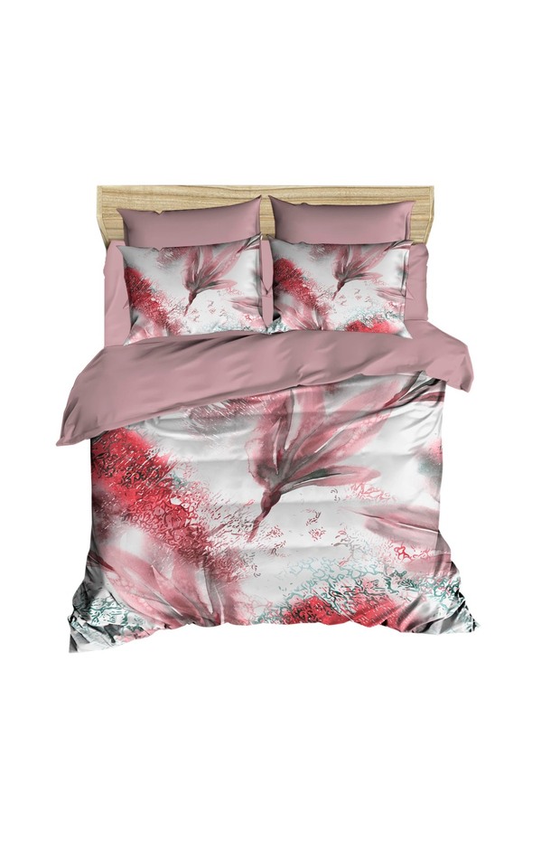 Flower and Leaf Digital Double Duvet Cover Set