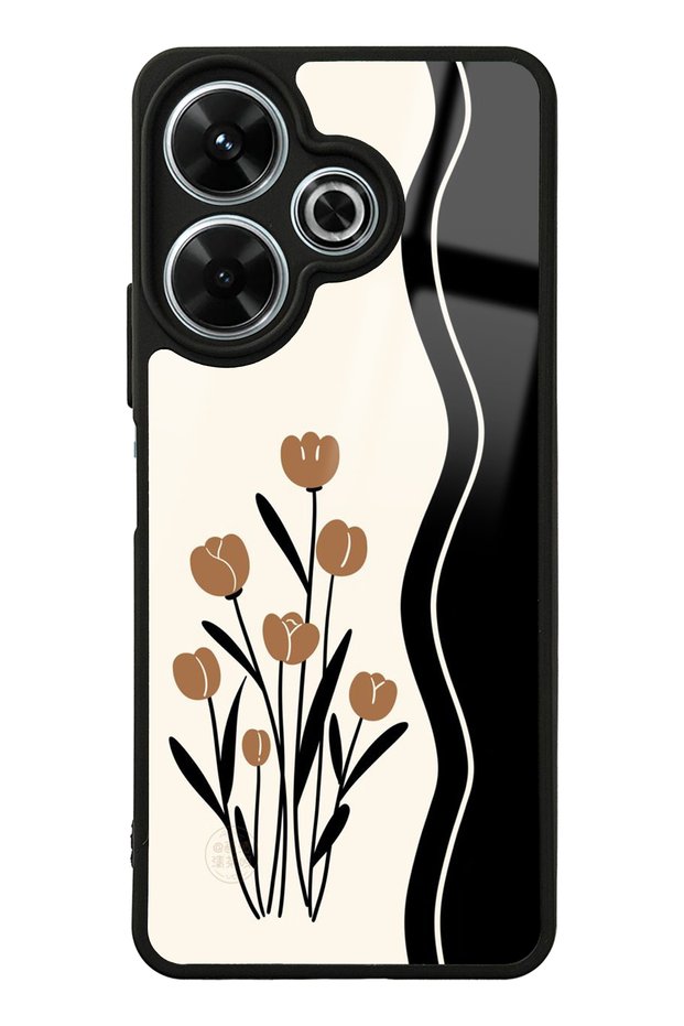 Xiaomi Redmi 13 4g Glossy Phone Case with Flower Motif Design