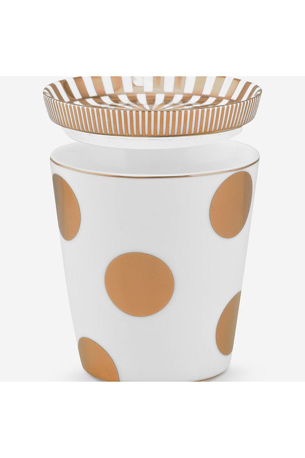 Dot Delight Beyaz Porselen Latte Bardağı Seti 230 ml - 4