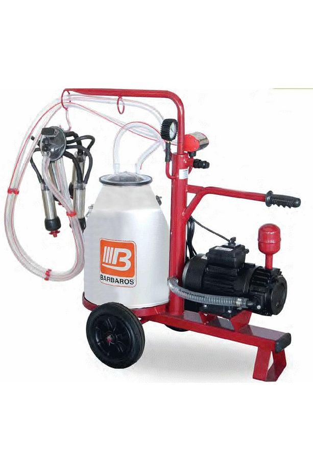 T Model Büyükbaş Süt Sağma Makinesi 30 Litre Kuru Pompa Tek Sağım Tek Güğüm - 1