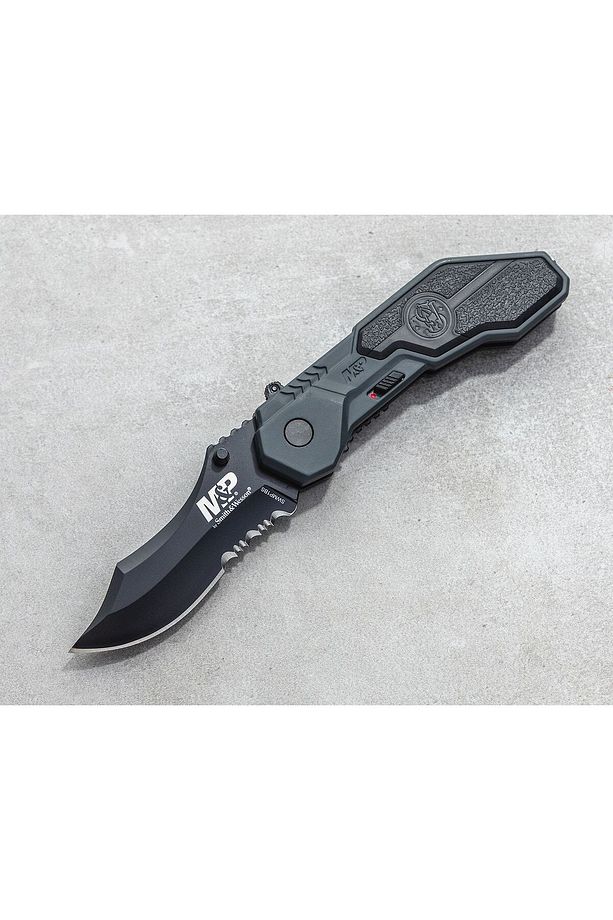 ® M&P MAGIC®  Assisted Flipper 2.9" Black Liner Lock Bıçak SWMP1BS - 1
