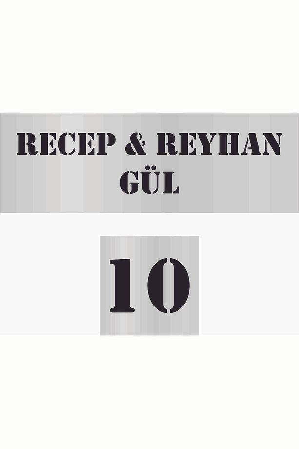 KAPI İSİMLİĞİ AYNALI GÜMÜŞ PLEKSİ DAİRE KAPI İSİMLİĞİ VE KAPI NUMARASI 2 Lİ SET - 2
