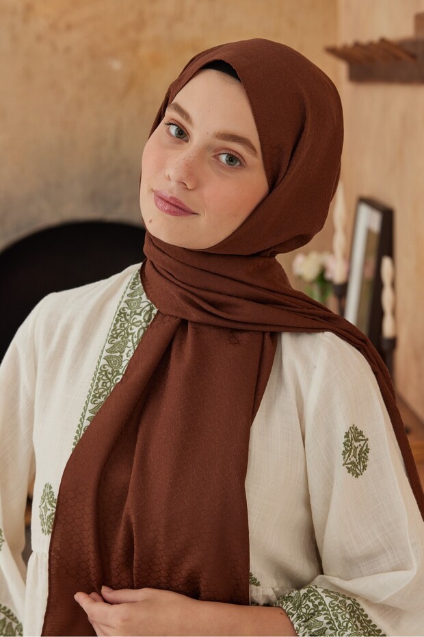 شال بنمط حلقة من سلسلة الجاكار الناعمة - 2