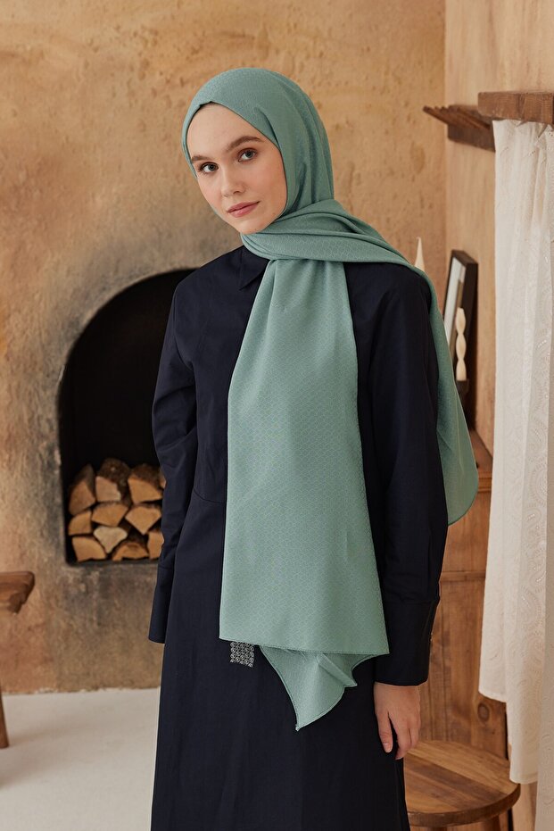 شال بنمط حلقة من سلسلة الجاكار الناعمة - 1