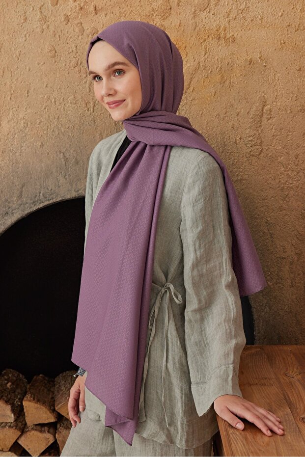 Soft Jacquard Series Zigzag Pattern Shawl - 2