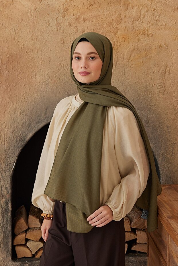 شال بنمط صندوقي من سلسلة جاكار ناعمة - 3