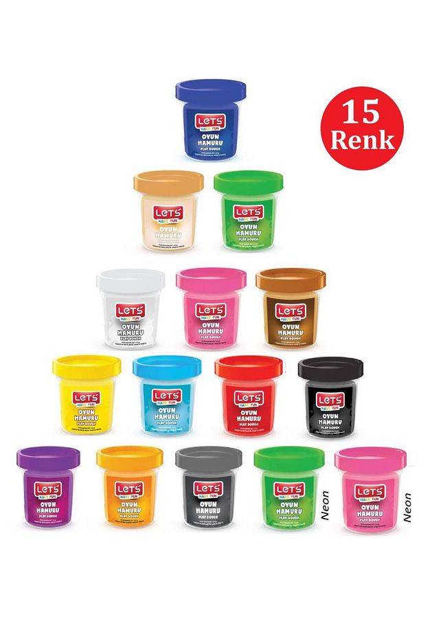 15 Renk Oyun Hamuru Seti 115 gr X 15 Adet - 1