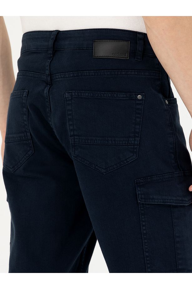 Lacivert Slim Fit Jean Bermuda Şort 50269605-VR033 - 7