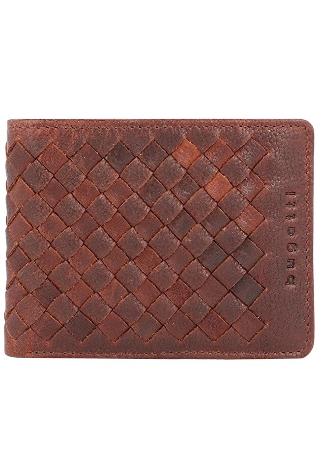 Woven Geldbörse Leder 11 cm