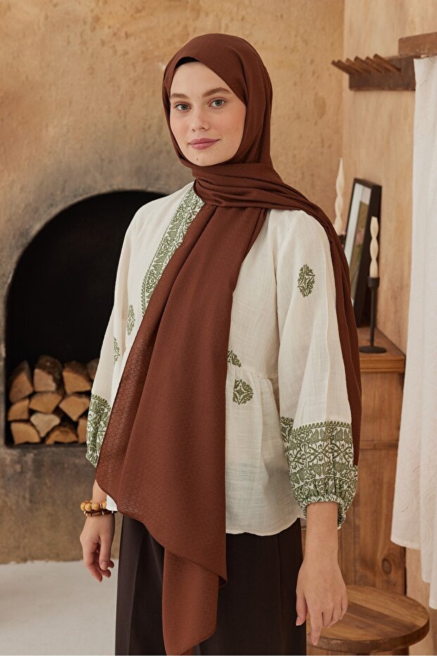 شال بنمط حلقة من سلسلة الجاكار الناعمة - 1