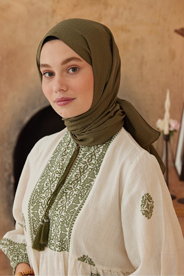 شال بنمط حلقة من سلسلة الجاكار الناعمة - 3