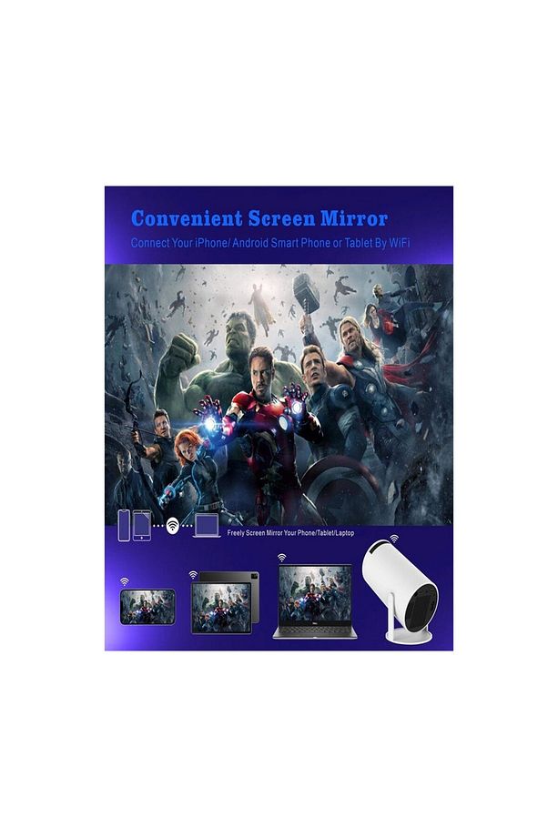 Mini Projektör Cep Telefonu Taşınabilir Projektör Android 11 1 4K UHD FHD 720P LED 1200 - 5
