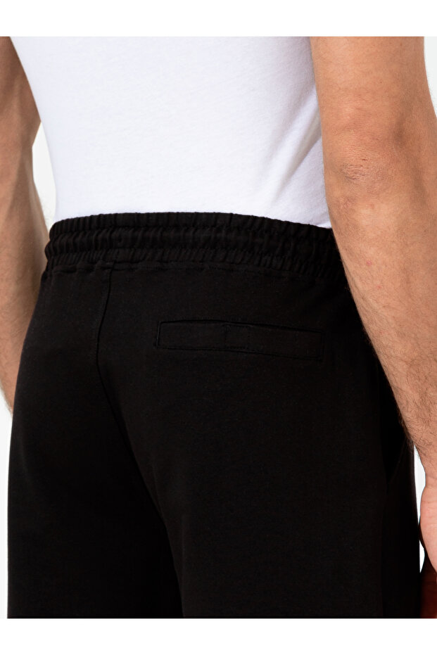 Siyah Comfort Fit Örme Şort 50247942-VR046 - 7