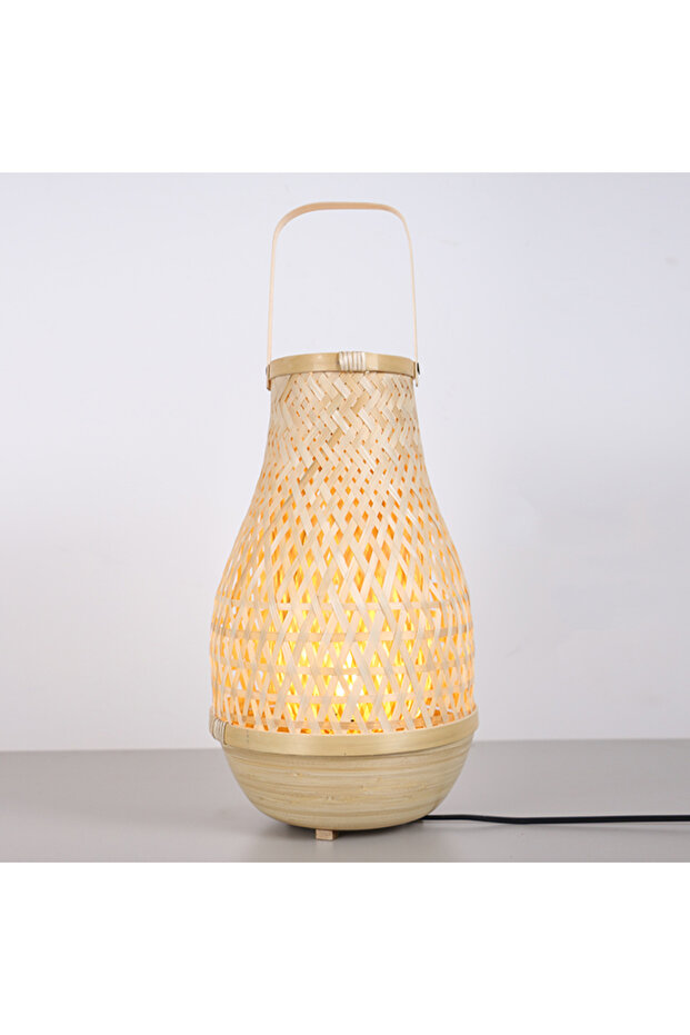 Derya 23x37 cm. Bambu Masa Lambası - 6