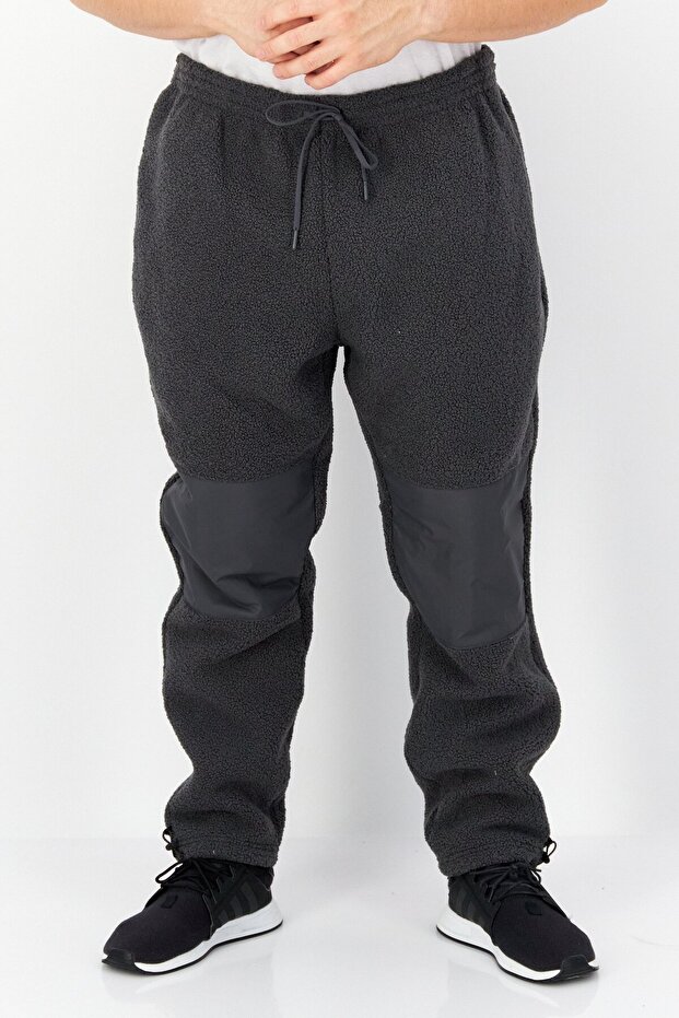 بنطال رياضي رجالي بقصّة عادية ورباط، رمادي غامق - 1