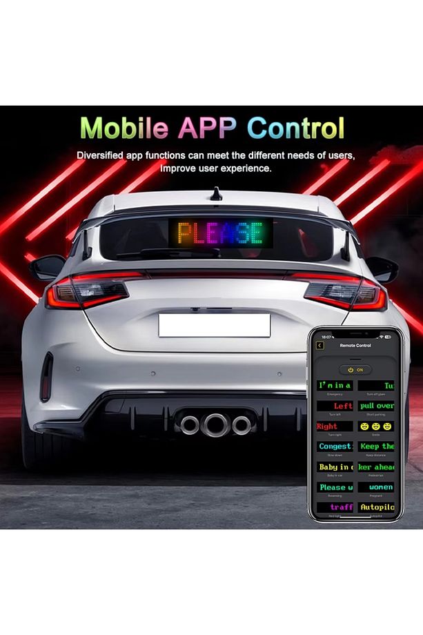 LED Matrix PANEL esnek USB 5V Bluetooth App kaydırma reklam LED araba sloganı esnek RGB Kayan YAZI - 2