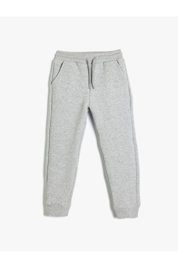 Pamuklu Cep Detaylı Beli Bağlamalı Basic Jogger Eşofman Altı - 1